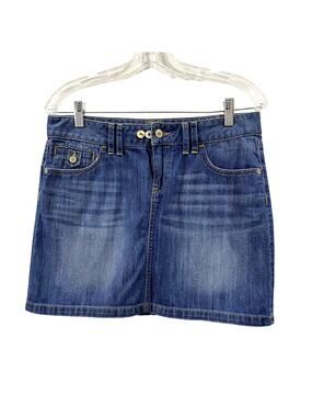 LOFT Denim A-Line Mini Skirt Blue Jean Size 4 (Adjustable Size)